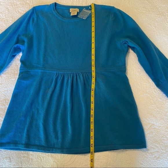 L.L. Bean Cotton Angora Blend Blue Sweater - S - Picture 12 of 13